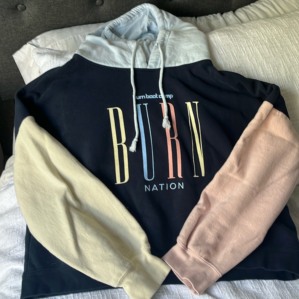 Burn Boot Camp cropped colored sweatshirt